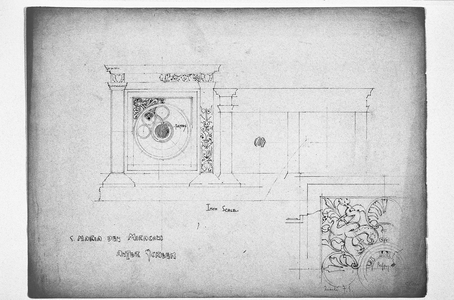 S. Maria dei Miracoli Altar Screen, 1891 (pencil on paper)
