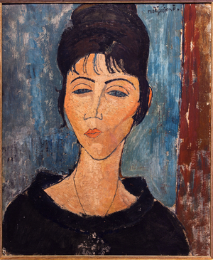 Young woman with pendant (portrait of Béatrice Hastings), 1915 - 1916 (oil on cardboard)