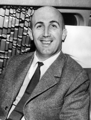 Andre Turcat First Pilot of Concorde Prototype Le February 28, 1968 in Toulouse Blagnac (b/w photo)