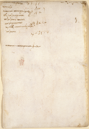 Arundel 263, f.149v, Tally of household bills (not in Leonardo's hand) (1504), from 'Codex Arundel' (pen & ink on paper)