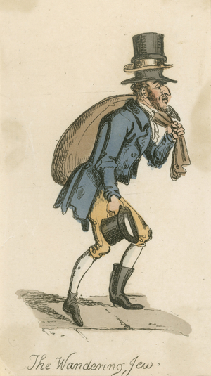 The Wandering Jew (colour litho)