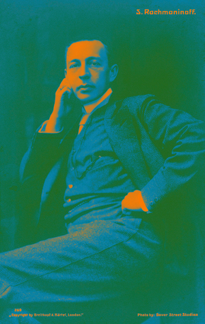 Rachmaninov at  a young age. Coloured version. Russian pianist and composer (1873-1943)