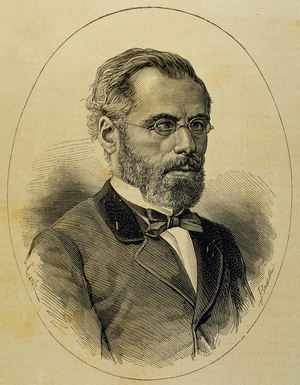 Anselmo de la Portilla (1816-1879), Spanish journalist and writer, Portrait (engraving)