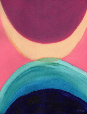 Meeting of the Midnight Sun, c. 2024 (mixed media on paper)