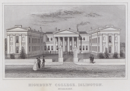Highbury College, Islington, Middlesex (engraving)
