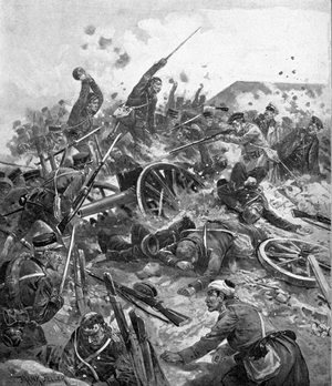 Russo-Japanese War 1904-1905: Japanese troops storming the Russian-held 203-metre Fort, 19 September 1904.