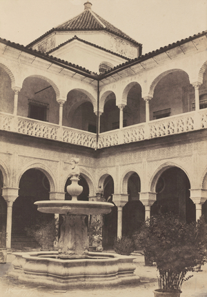 Espagne. Seville, Cour de la Maison Du Duc De Medina Celi dite Maison de Pilate,1853 (photo)