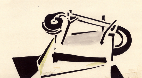 Illustration from 'About This' by Vladimir Mayakovsky, 1923, 1979 (gouache on paper)