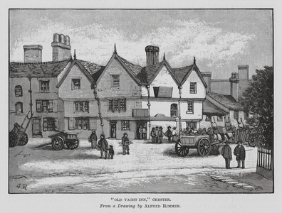 "Old Yacht Inn," Chester (engraving)