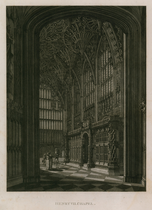 Henry 7th Chapel, Westminster Abbey, London (engraving)