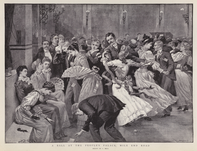 A Ball at the People's Palace, Mile End, London (litho)