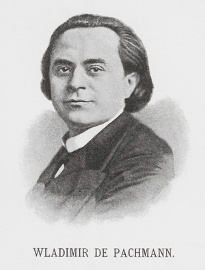 Celebrated pianists: Wladimir de Pachmann (b/w photo)