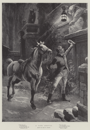 A late Arrival (engraving)