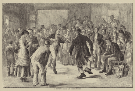A Dancing School at Ballinaboreen (engraving)