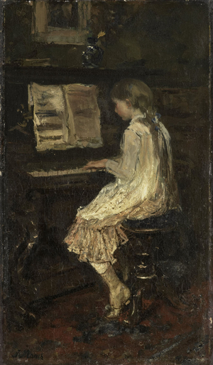 Girl at the Piano, 1879 (oil on canvas)