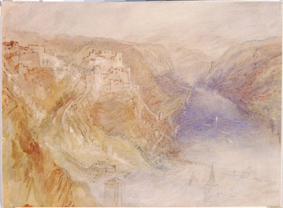 Ehrenbreitstein, 1840-44 (watercolour over pencil with scratching out on pap)