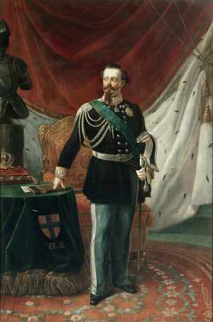 Portrait of Victor Emmanuel II of Savoy (oil on canvas)
