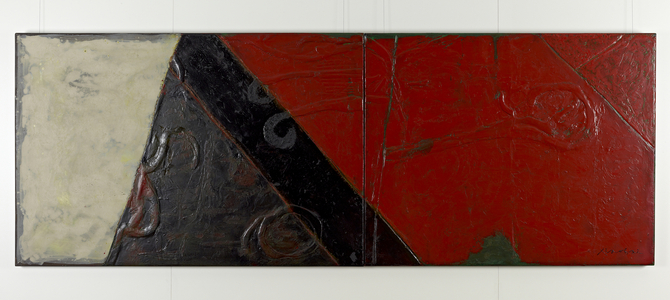 The Dynasty of Colours: The Victory, 2009 (oil, lacquer & jute on wood)