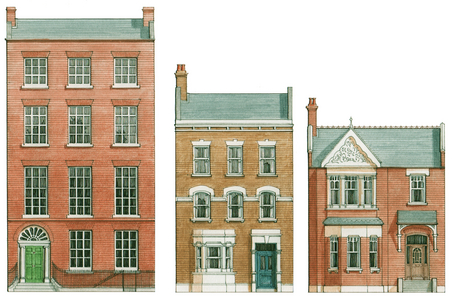 British House Styles, c.1750-1910 (ink and watercolour)