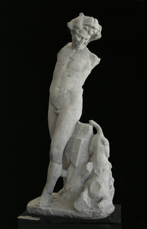 Satyr. Marble statue. Roman copy of a Hellenistic original, from Caesarea (marble)