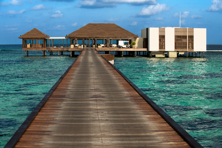 The Residence Hotel and Resort restaurant, Gaafu Alifu Atoll, Maldives Islands (photo)