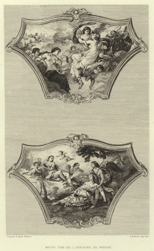 Motif Tire de l'histoire de Psyche (engraving)