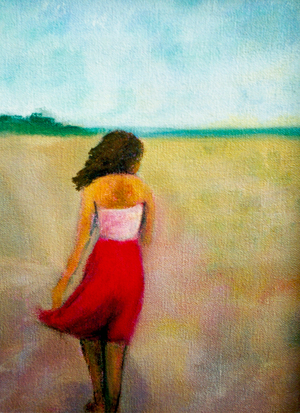 Walk on Beach 2002 Hyacinth Manning (b.1954 African-American) Acrylic on Canvas