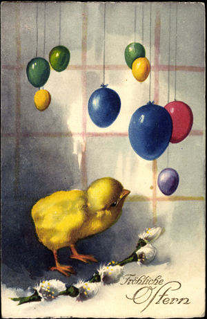 Artist Happy Easter, Chicks, Easter Eggs