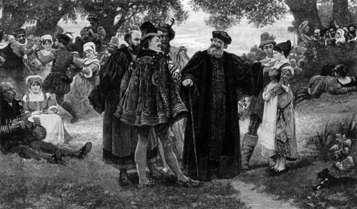 Portrait of Francois Rabelais, c.1890 (engraving)