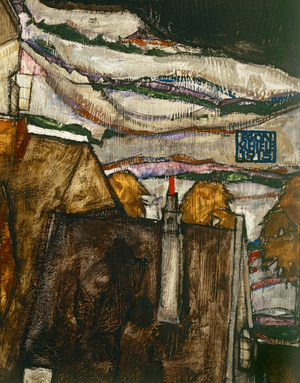 Der Häuserbogen II ... (oil on canvas)