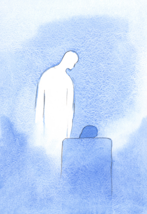 Christ said that He, the Son of Mary, is like His mother, in his tender gestures and tactful silences, 2001 (w/c on paper)