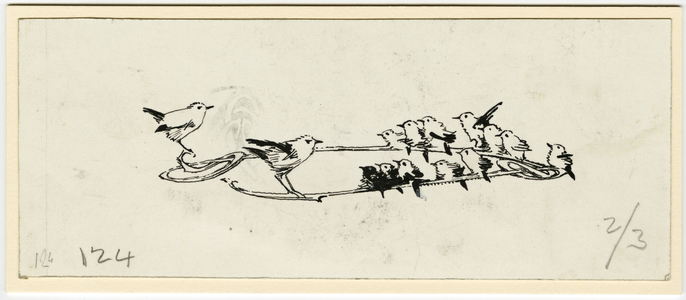 How the Wren became King of the Birds for 'Manx Fairy Tales', 1924-34 (ink on paper)