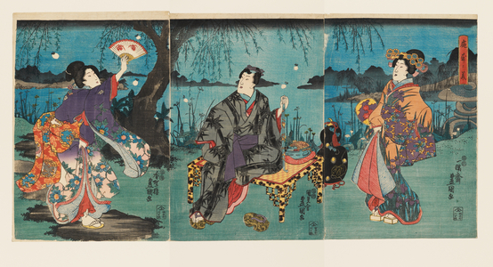 Cooling off in the Garden, 1847 (woodcut)