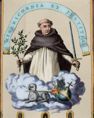 Banner of the Inquisition in Goa, 1692 (coloured engraving)