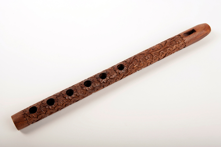 Carved wooden Arabic flute