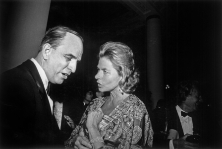 Ingmar Bergman and Ingrid Bergman at Cannes Festival May 21, 1973 (b/w photo)
