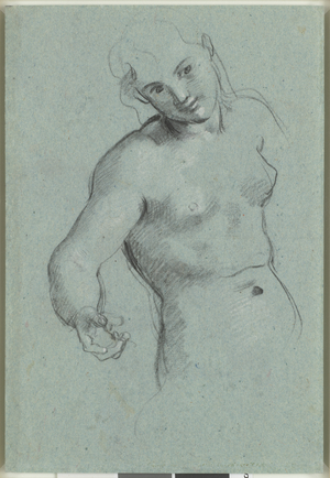 A study for one of Galatea's female companions, c.1600 (chalk on paper)