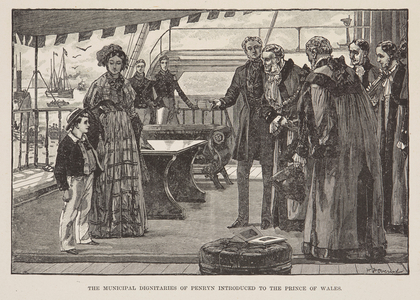 Dignitaries of Penryn introduced to the Prince of Wales, 1846 (print)