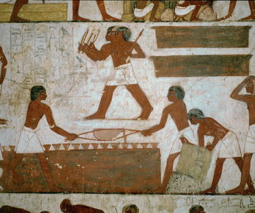 Rekhmere inspecting the work of his goldsmiths