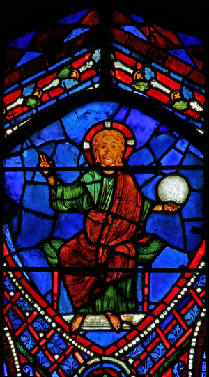 Christ - Majestas Domini (w36) (stained glass)