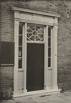 Doorway, Newbury, Berks (b/w photo)