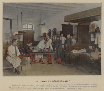 La Visite du Medecin-Major (coloured photo)