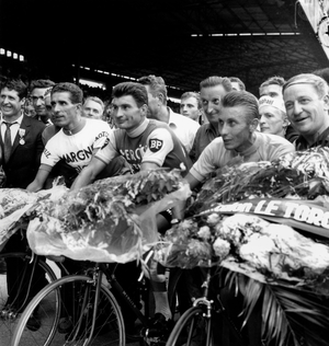 Tour De France : Federico Martin Bahamontes, Raymond Poulidor, Jacques Anquetil, 1964 (photo)
