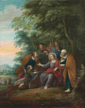 Scenes from the Life of Christ and His Teachings (oil on panel)