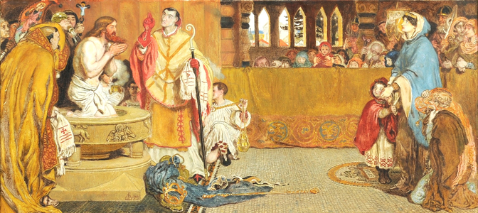 The Baptism of St Edwin, 1879 (oil on canvas)
