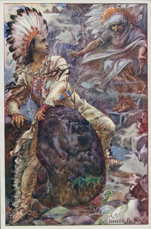 Illustration for the Story of Hiawatha (colour litho)