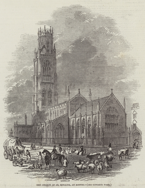 The Church of St Botolph, at Boston (engraving)