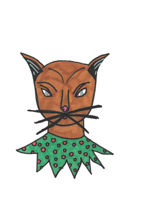 Cat Face (felt tip on paper)