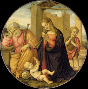 Worshipping the Christ Child, 1480-1515 (tempera on panel)
