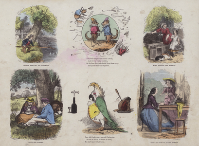 Page from the Attractive Picture Book (coloured engraving)